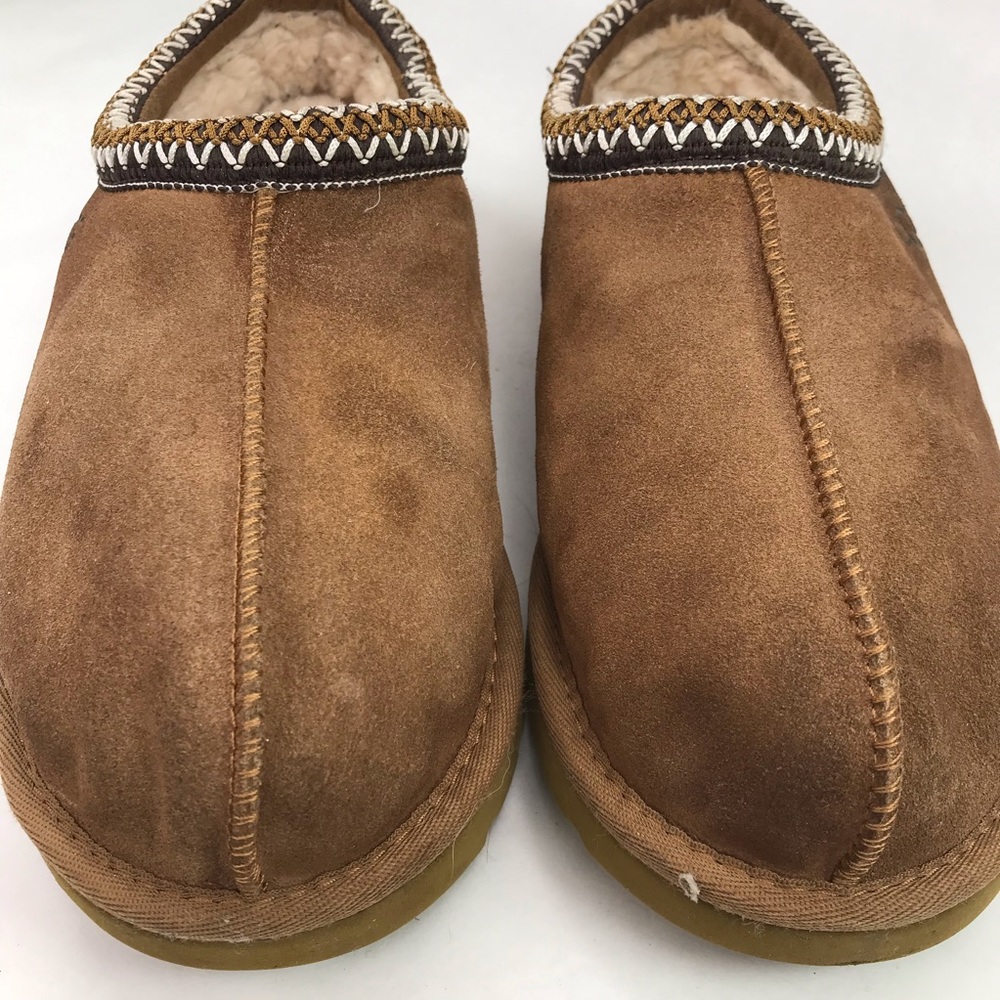 UGG Women's Size 10 Tasman II Slippers Chestnut Brown Suede Platform 5955